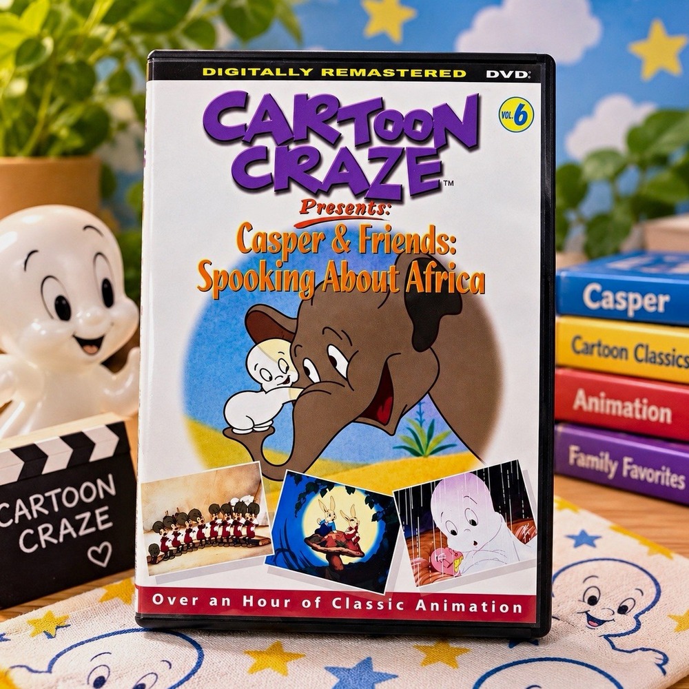 Cartoon Craze Casper & Friends Spooking About Africa DVD Vol 6 2004 Tested